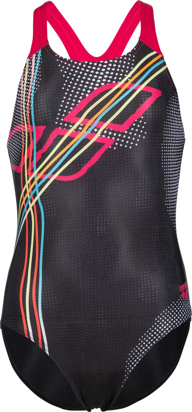 ARENA - GIRL'S SWIMSUIT SWIM PRO BACK BLACK-FREAK ROSE