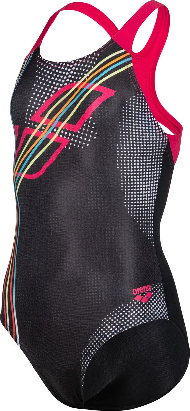 ARENA - GIRL'S SWIMSUIT SWIM PRO BACK BLACK-FREAK ROSE – Bild 4