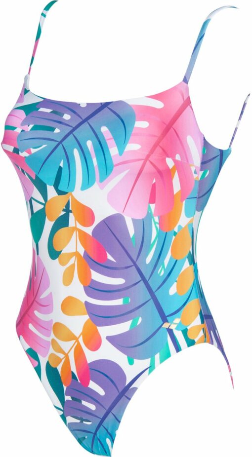 W ALLOVER U BACK ONE PIECE PINK FLAMBE' MULTI