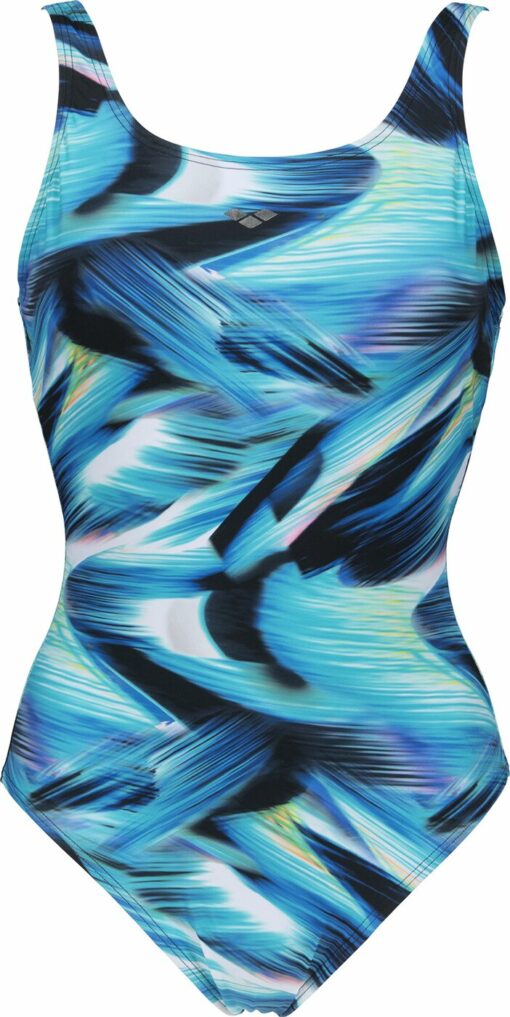 W FLAVIA U BACK ONE PIECE C-CU BLACK MULTI