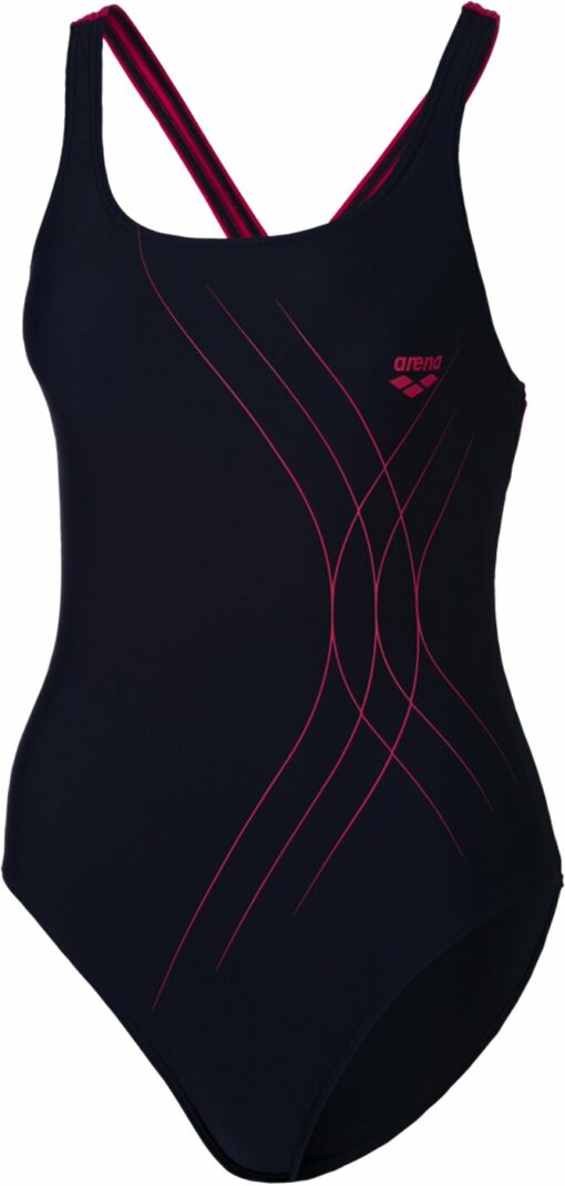 W SOUL SWIM PRO BACK ONE PIECE NAVY-FREAK ROSE