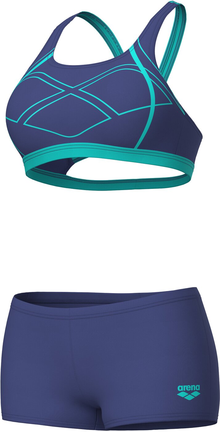 ARENA - WOMEN'S ARENA GRAPHIC SWIMSUIT SWIM PRO TWO PIECES FUTURE DUSK-WATER – Bild 3