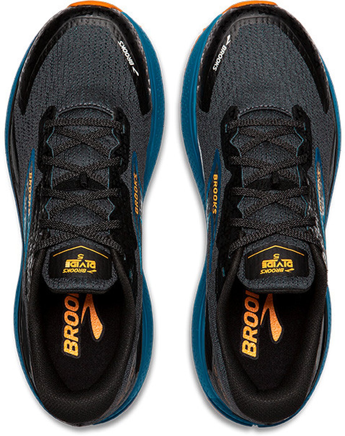 BROOKS - Divide 5 EBONY/MOSAIC BLUE/ORANGE – Bild 3