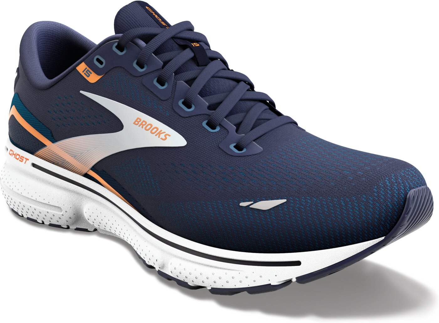 BROOKS - Ghost 15 PEACOAT/BLUE/ORANGE POP – Bild 4