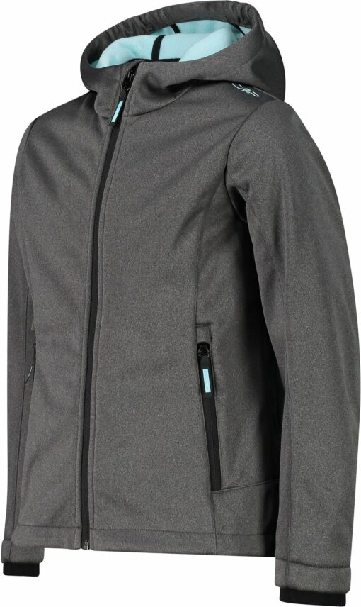 KID G JACKET FIX HOOD NERO MEL.-ACQUA – Bild 3