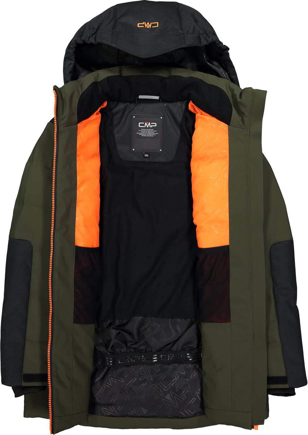 KID LONG JACKET FIX HOOD OIL GREEN – Bild 3