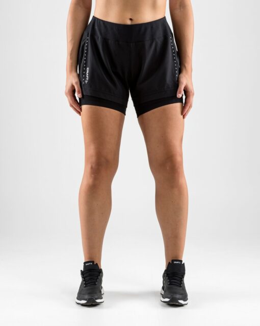 ESSENTIAL 2-IN-1 SHORTS W BLACK – Bild 2
