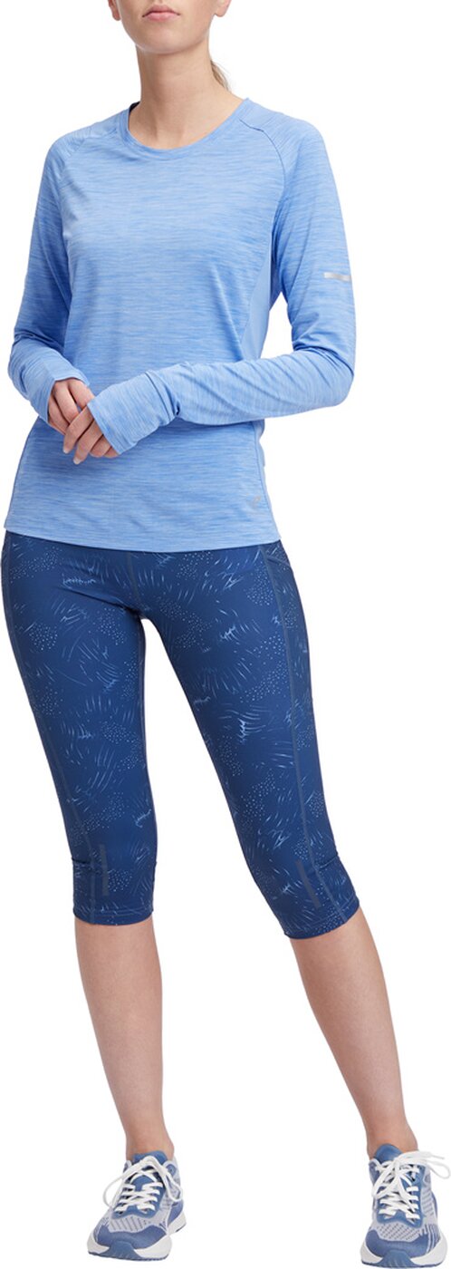 Da.-Langarmshirt Evii L/S W MELANGE/BLUE/BLUE LI – Bild 4