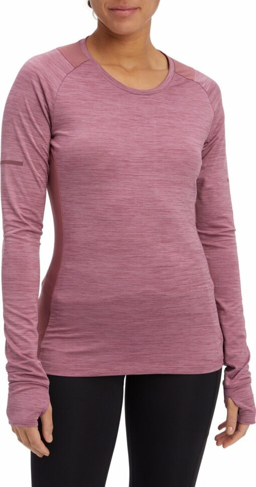 Da.-Langarmshirt Evii L/S W MELANGE/RED WINE/VIO – Bild 2