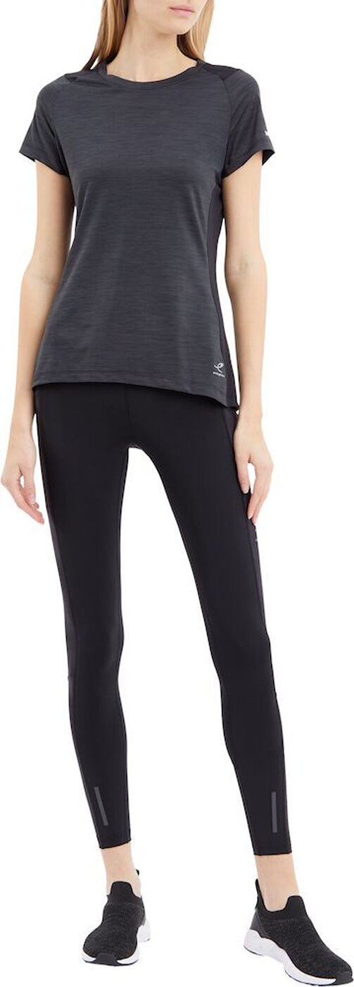 Da.-T-Shirt Evii SS W MELANGE/BLACK/BLACK – Bild 4