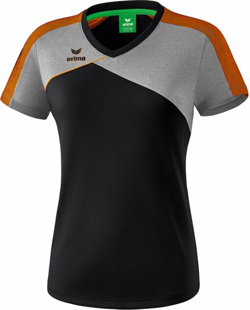 PREMIUM ONE 2.0 t-shirt function BLACK/GREY MELANGE/NEON ORANGE