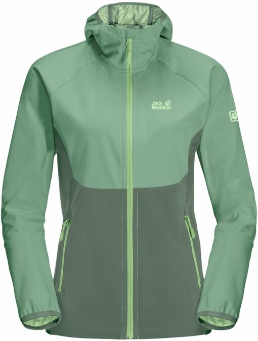 GO HIKE SOFTSHELL W HEDGE GREEN
