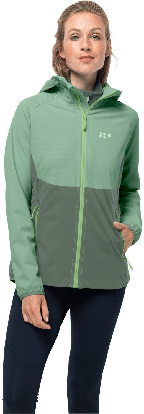 GO HIKE SOFTSHELL W HEDGE GREEN – Bild 2