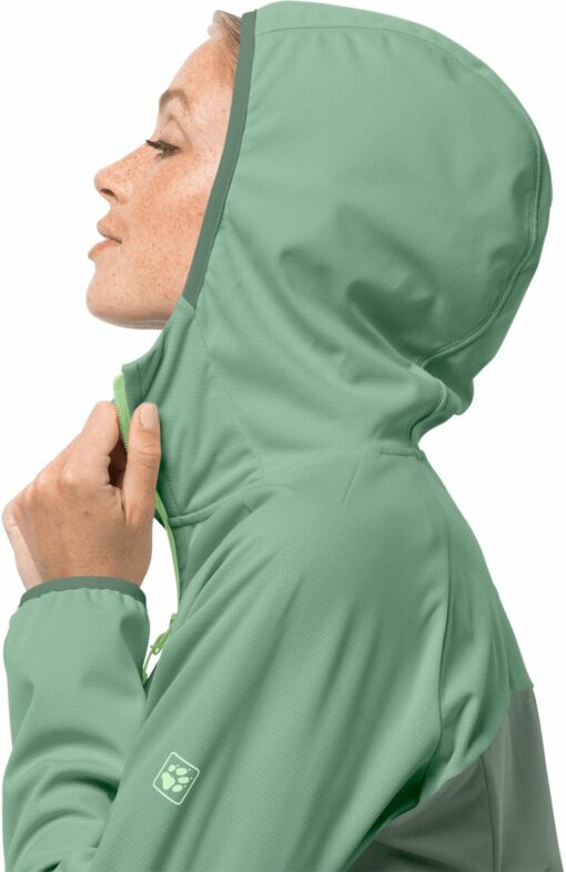 GO HIKE SOFTSHELL W HEDGE GREEN – Bild 4