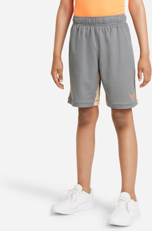 B NK DF GFX SHORT SMOKE GREY/TOTAL ORANGE/TOTAL