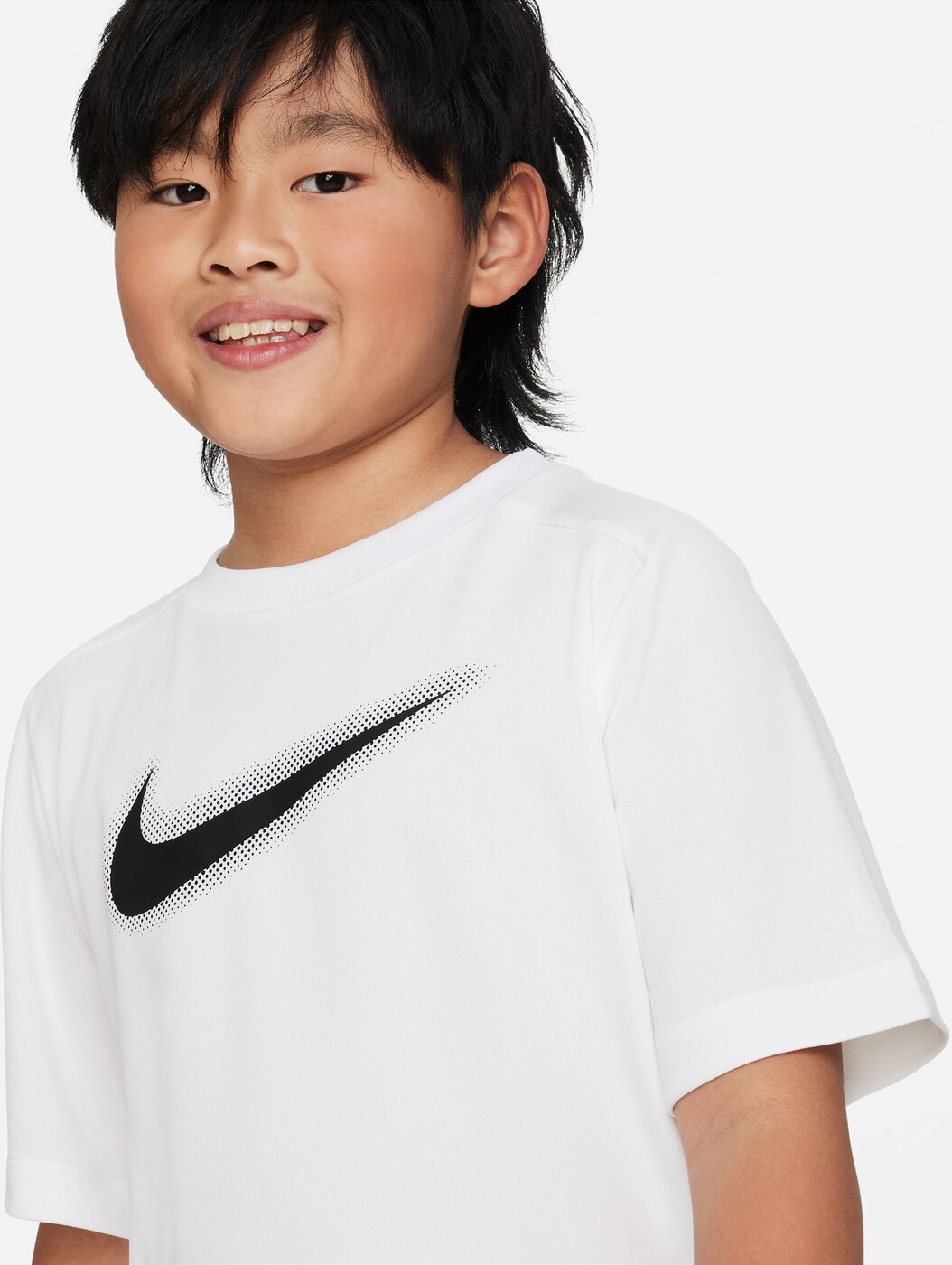 NIKE - B NK DF MULTI+ SS TOP HBR WHITE/BLACK – Bild 4