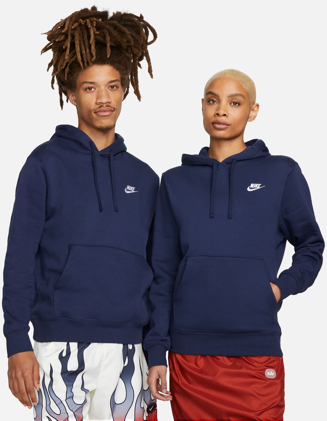 NIKE - M NSW CLUB HOODIE PO BB MIDNIGHT NAVY/MIDNIGHT NAVY/WH – Bild 6