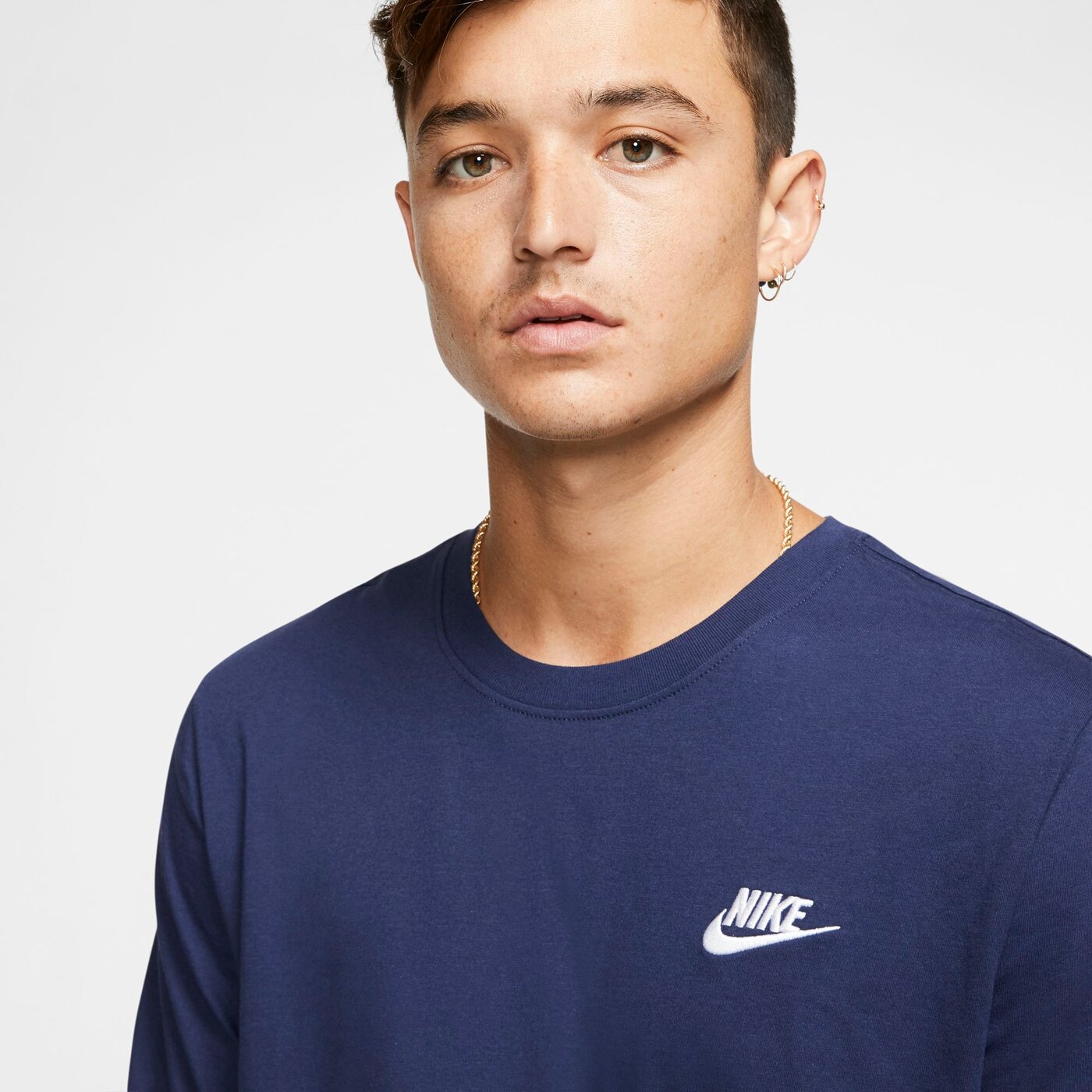 NIKE - M NSW CLUB TEE MIDNIGHT NAVY/WHITE – Bild 5