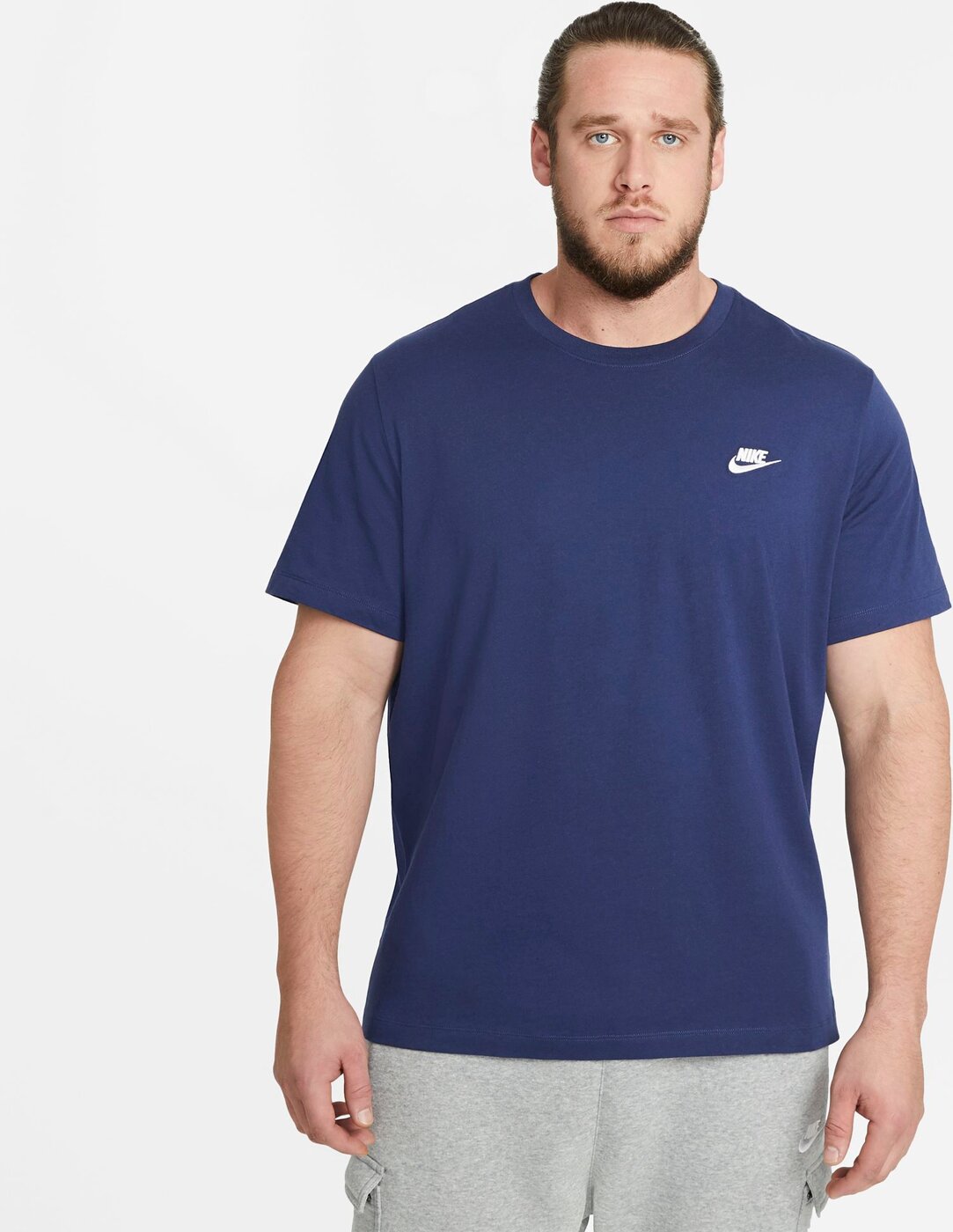 NIKE - M NSW CLUB TEE MIDNIGHT NAVY/WHITE – Bild 6