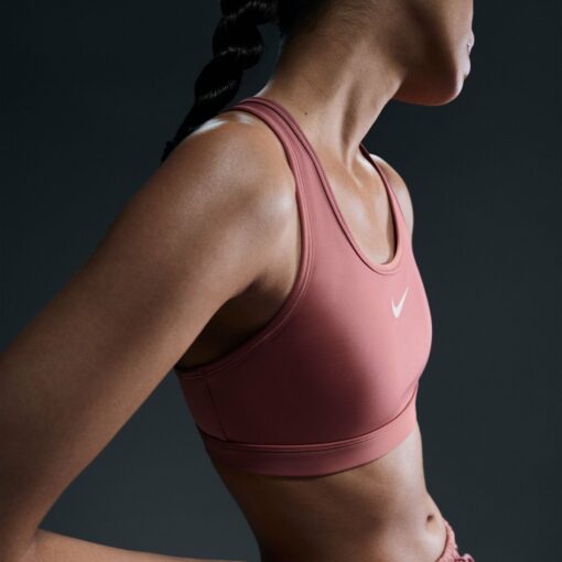 W NK SWSH MED SPT BRA CANYON PINK/WHITE – Bild 3