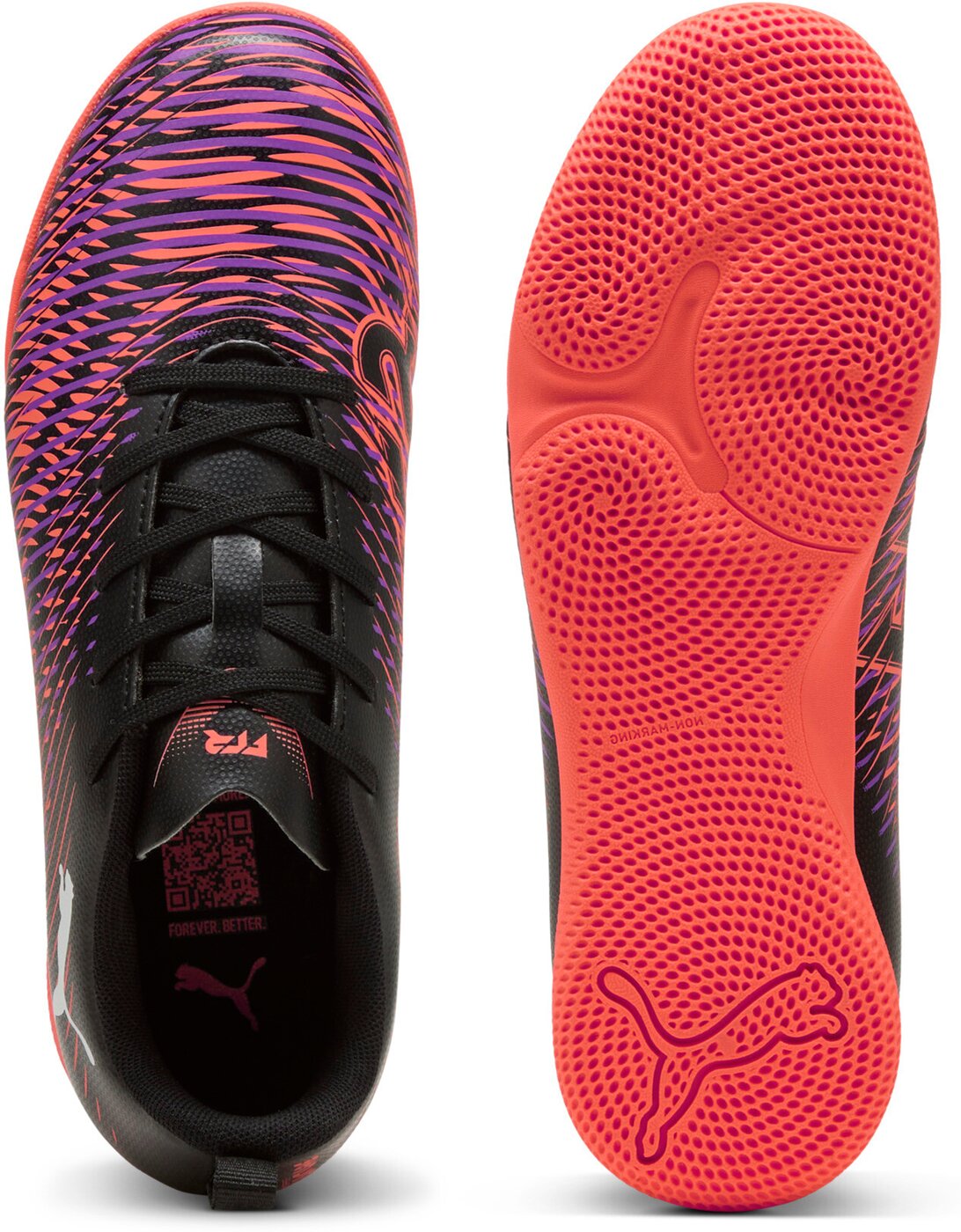 PUMA - FUTURE 8 PLAY IT Jr PUMA BLACK-PUMA WHITE-GLOWING RED – Bild 2