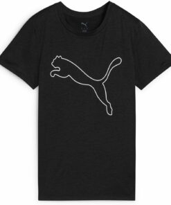 PUMA - W TAD ESSENTIAL Heather Logo Tee PUMA BLACK HEATHER