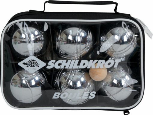 BOULE/BOCCIA Set, 2x3 Stahlkugeln+Zielkugel in Tragetasche KEINE FARBE