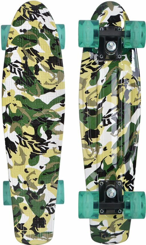 Retro Skateboard FREE SPIRIT 22´ Camouflage KEINE FARBE