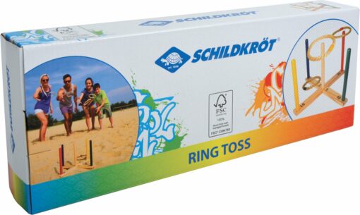 RINGWURFSPIEL (1 Wurfkreuz 38x38x21cm, 5 Wurfringe) KEINE FARBE – Bild 2