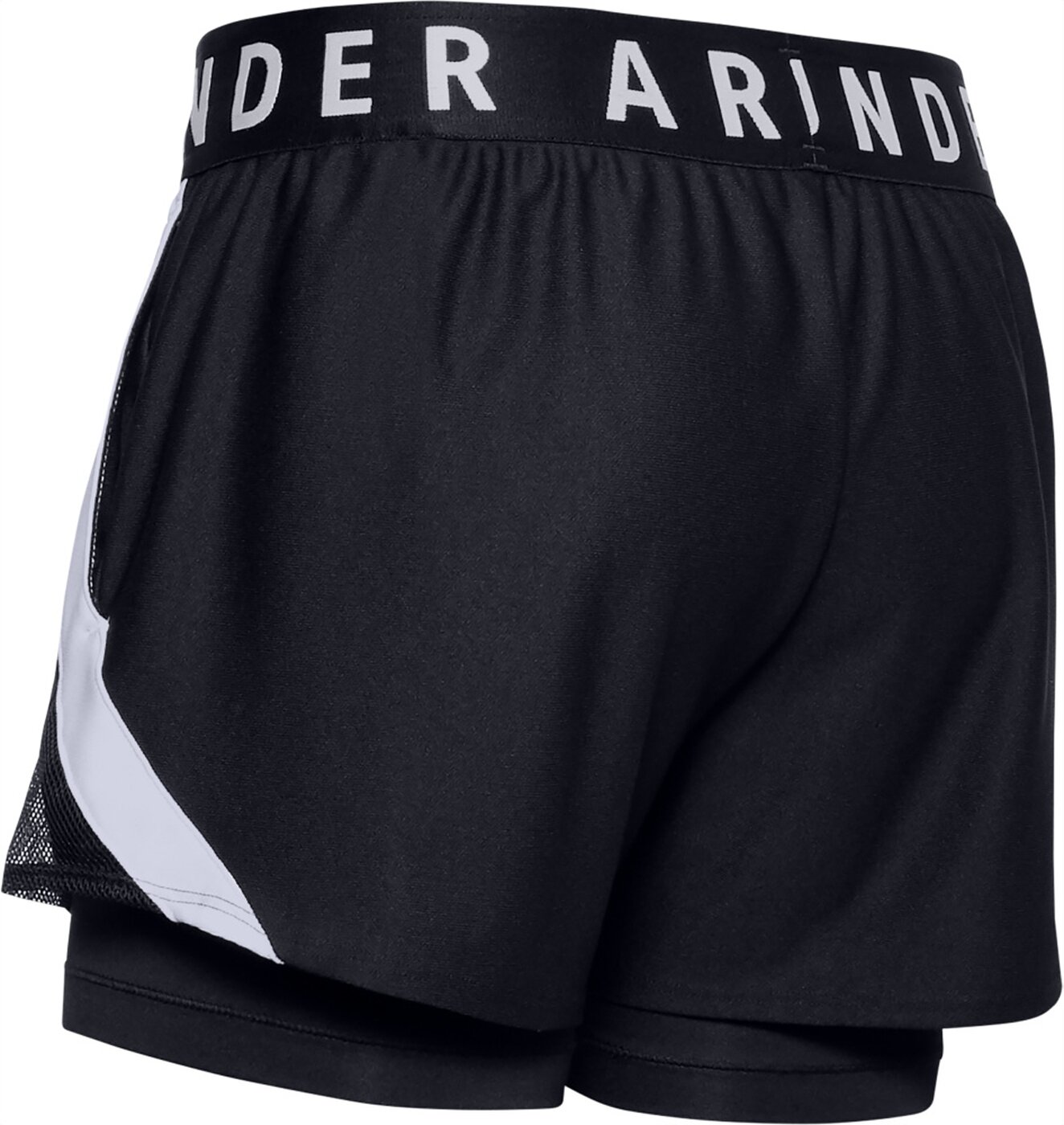 PLAY UP 2-IN-1 SHORTS BLACK / BLACK / WHITE – Bild 2