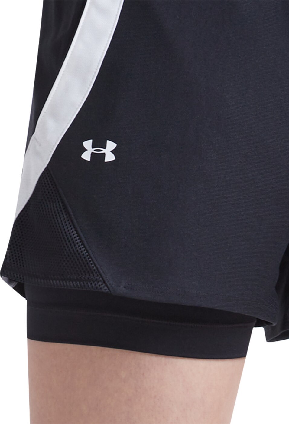 PLAY UP 2-IN-1 SHORTS BLACK / BLACK / WHITE – Bild 7