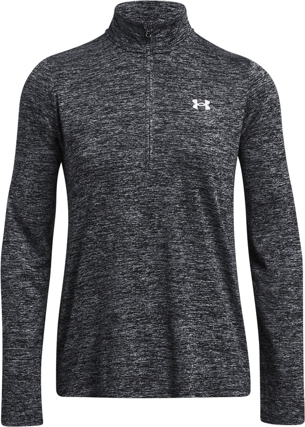 UNDER ARMOUR - TECH 1/2 ZIP- TWIST BLACK