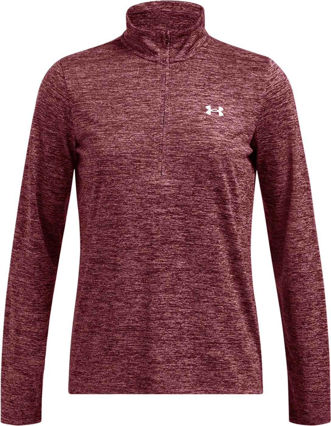 UNDER ARMOUR - TECH 1/2 ZIP- TWIST CARDINAL