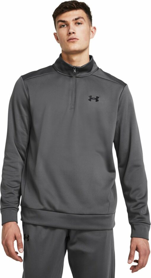 UA ARMOUR FLEECE 1/4 ZIP CASTLEROCK – Bild 3