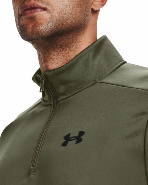UA ARMOUR FLEECE 1/4 ZIP MARINE OD GREEN – Bild 6