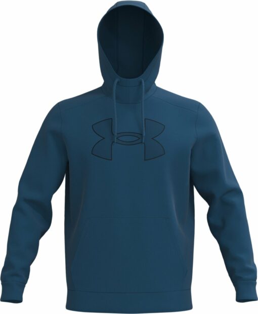 UA ARMOUR FLEECE BIG LOGO HD 437 PETROL BLUE