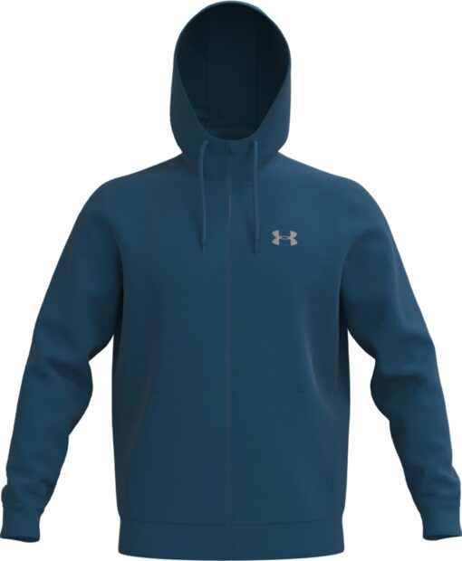 UA ARMOUR FLEECE FZ HOODIE 437 PETROL BLUE