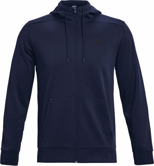 UA ARMOUR FLEECE FZ HOODIE MIDNIGHT NAVY