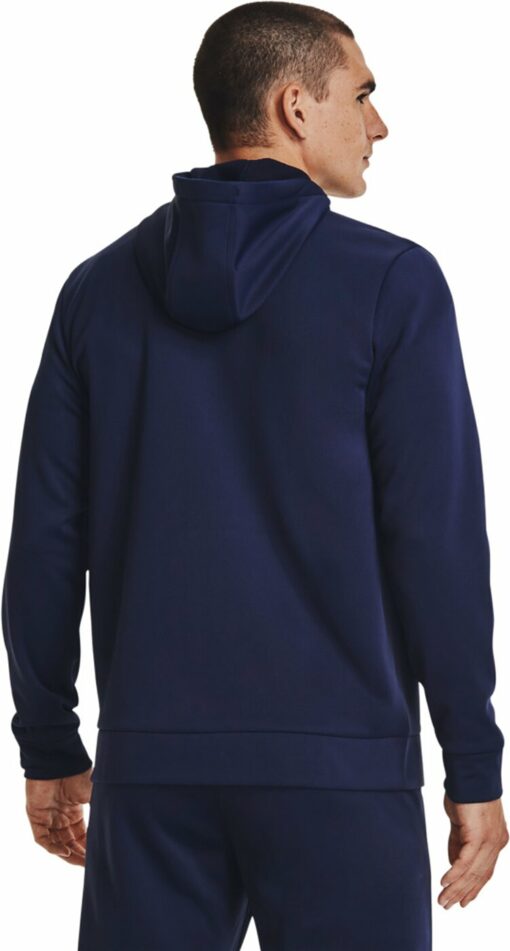 UA ARMOUR FLEECE FZ HOODIE MIDNIGHT NAVY – Bild 4