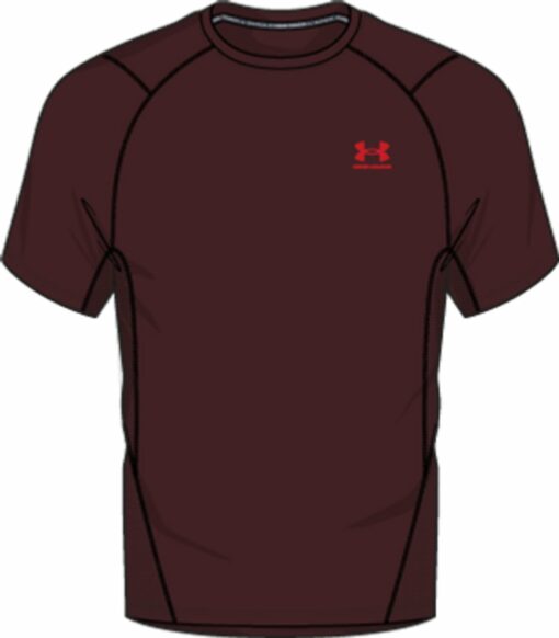 UA HG ARMOUR FITTED SS 690 CHESTNUT RED