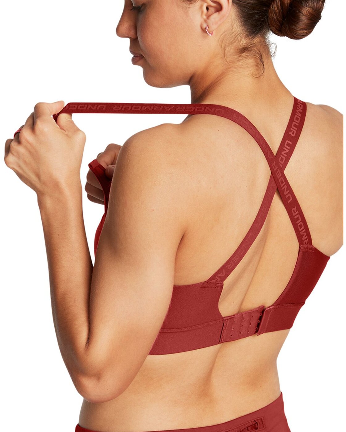 UNDER ARMOUR - UA INFINITY MID 2.0 BRA EARTHEN ORANGE – Bild 5