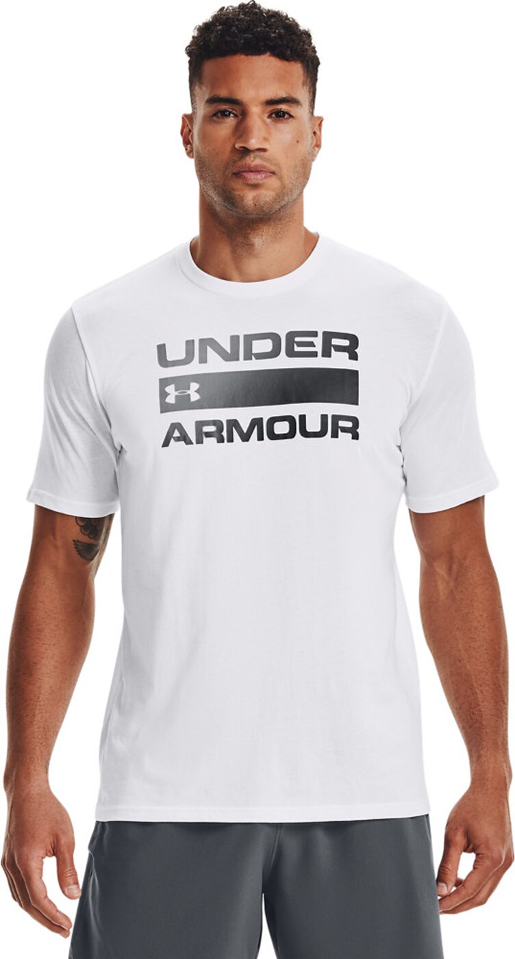 UNDER ARMOUR - UA TEAM ISSUE WORDMARK SS 100 WHITE – Bild 3