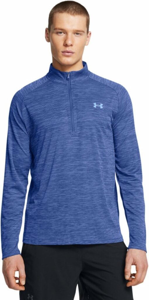 UA TECH TEXTURED 1/2 ZIP TECH BLUE – Bild 3