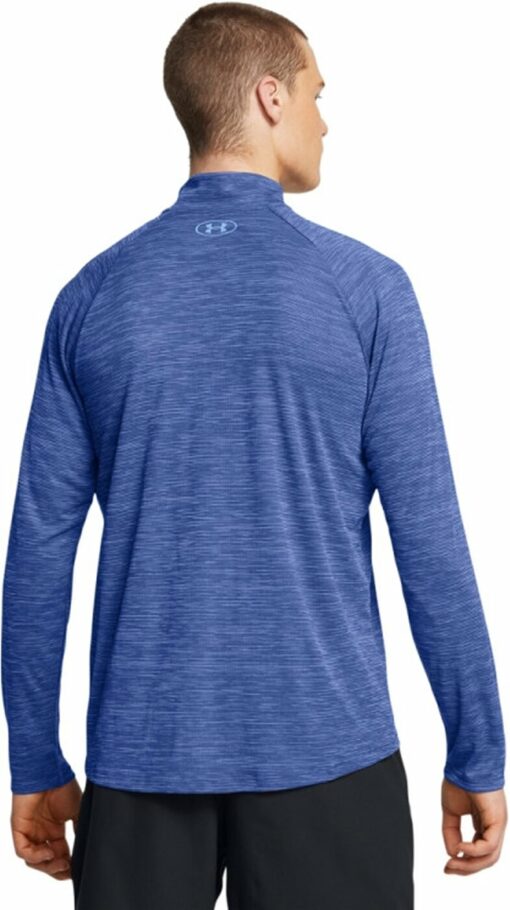 UA TECH TEXTURED 1/2 ZIP TECH BLUE – Bild 4