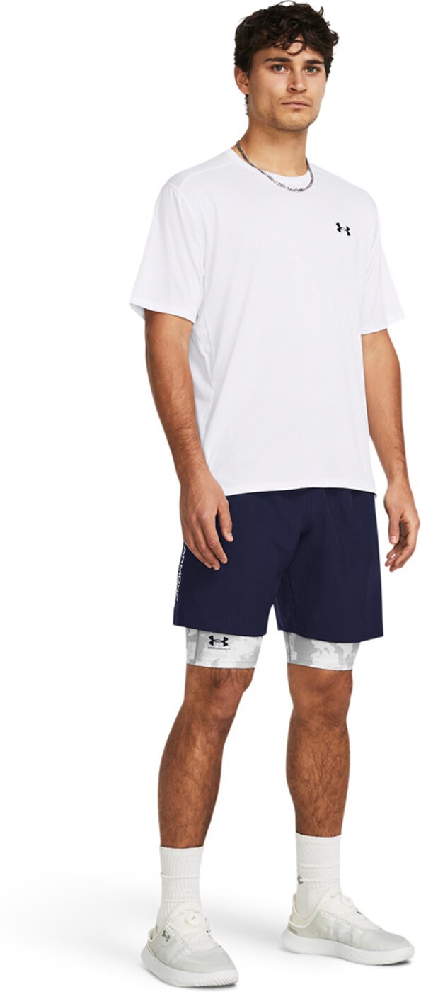UNDER ARMOUR - UA TECH WOVEN WORDMARK SHORT MIDNIGHT NAVY – Bild 5