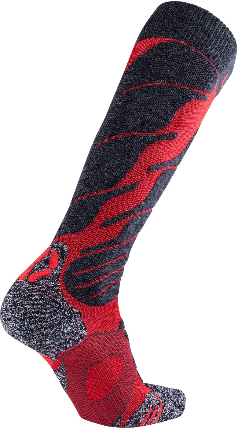 UYN - MAN SKI MAGMA SOCKS DARK RED/ANTHRACITE – Bild 2