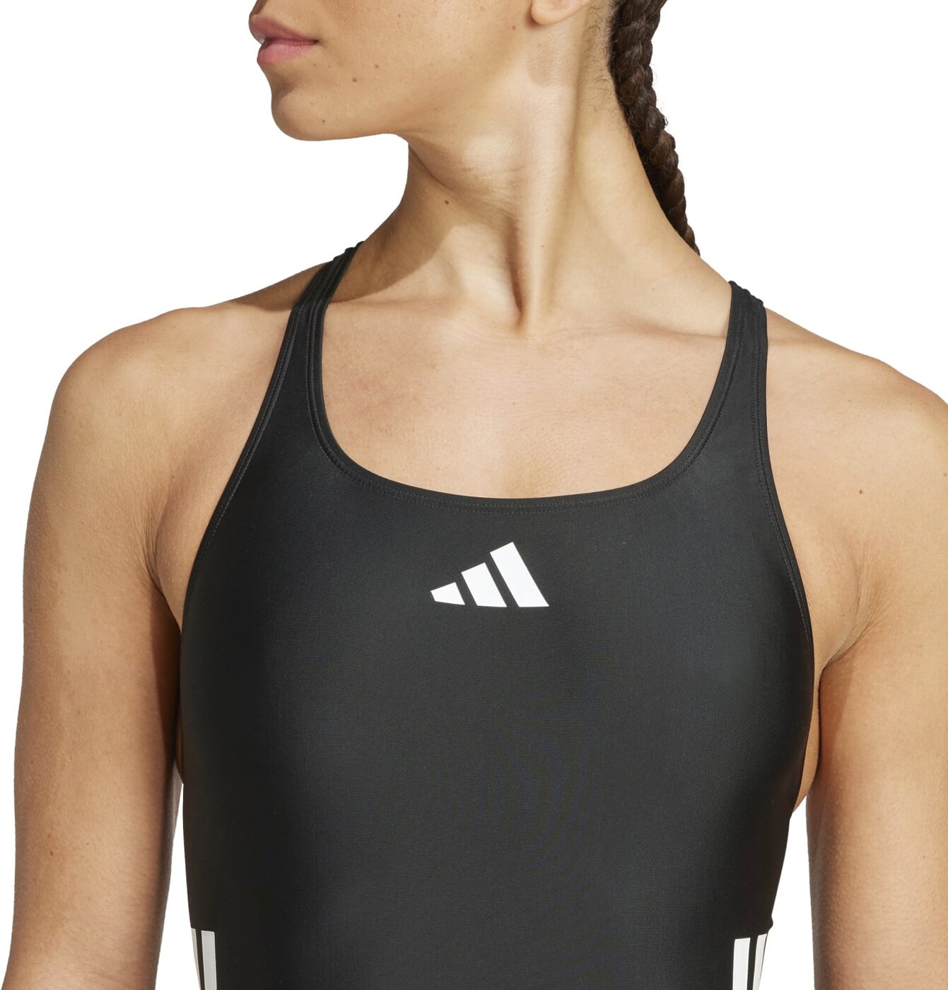 ADIDAS - 3S BLD SWIMSUIT BLACK/WHITE – Bild 5