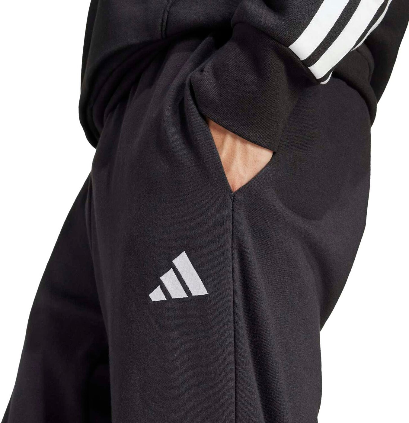 ADIDAS - M FEELCOZY PANT BLACK/WHITE – Bild 5