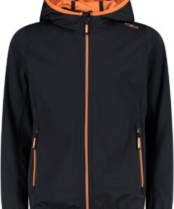 CMP - KID G JACKET FIX HOOD ANTRACITE-TANGERI