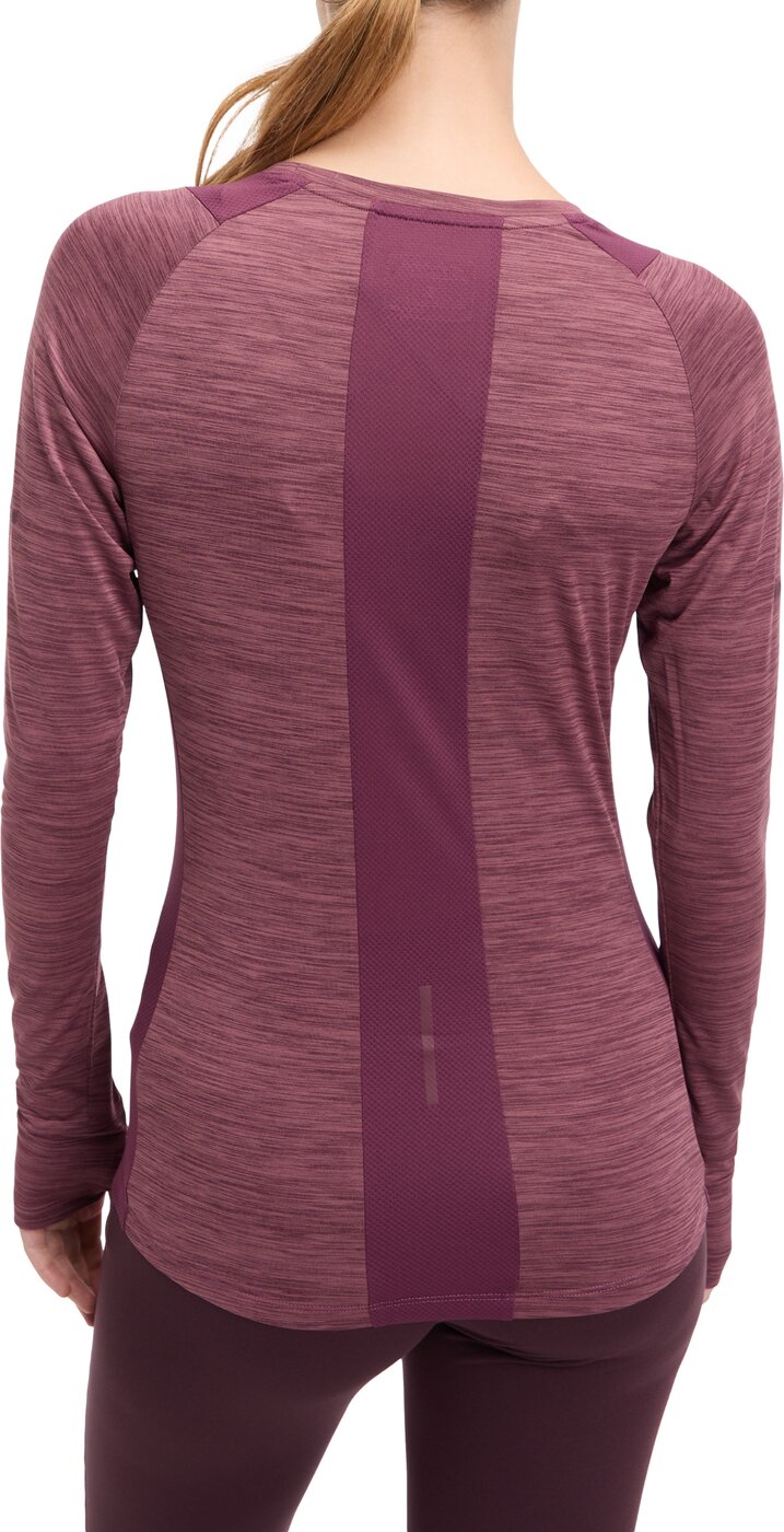 ENERGETICS - Da.-Langarmshirt Evii L/S W MELANGE/RED WINE/RED – Bild 2